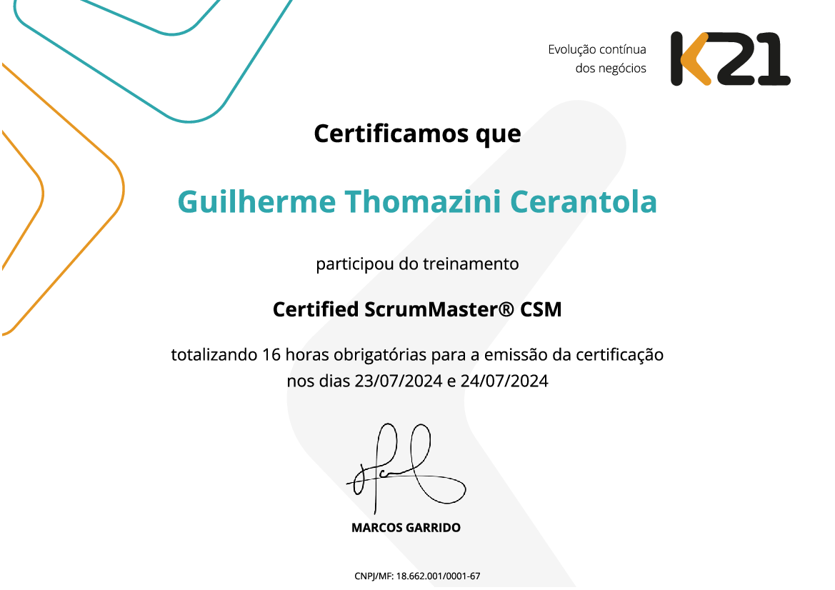 Certificado K21